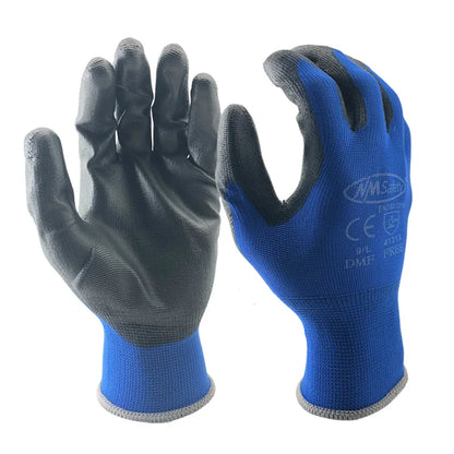 24Pcs/12Pairs Professional Protective Gloves – CE EN388 Certified Nylon Gloves for Men & Women, Construction & Garden Work