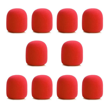 10pcs Thick Microphone Foam Covers - Professional Windscreen Sponge Caps for Studio Mic Protection
