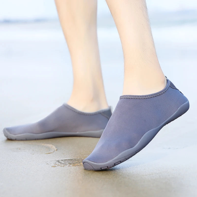 Solid Color Unisex Quick-Drying Aqua Sneakers - Children’s Swimming & Beach Water Shoes, Barefoot Shoes for Women