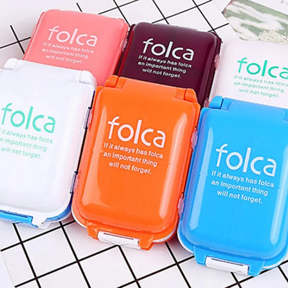 Folding Pill Case – Portable Medicine Organizer, Capsule & Tablet Storage Box, Empty Pillbox Container