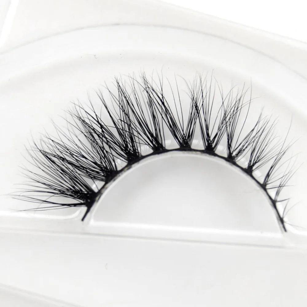 Visofree 3D Mink Eyelashes – Thick Handmade Full Strip Cruelty-Free False Lashes for Makeup M56