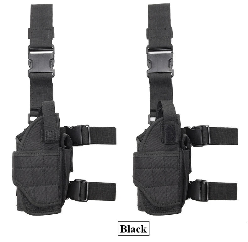 Universal Drop Leg Gun Holster - Right-Handed Tactical Thigh Pistol Bag & Pouch for All Handguns