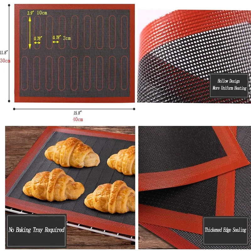 Perforated Silicone Baking Mat – Non-Stick Oven Liner for Cookies, Bread, Macarons & More