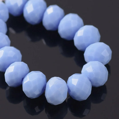 Czech Crystal Spacer Beads - Rondelle Faceted Glass Beads in Multiple Sizes for DIY Jewelry Making Crafts