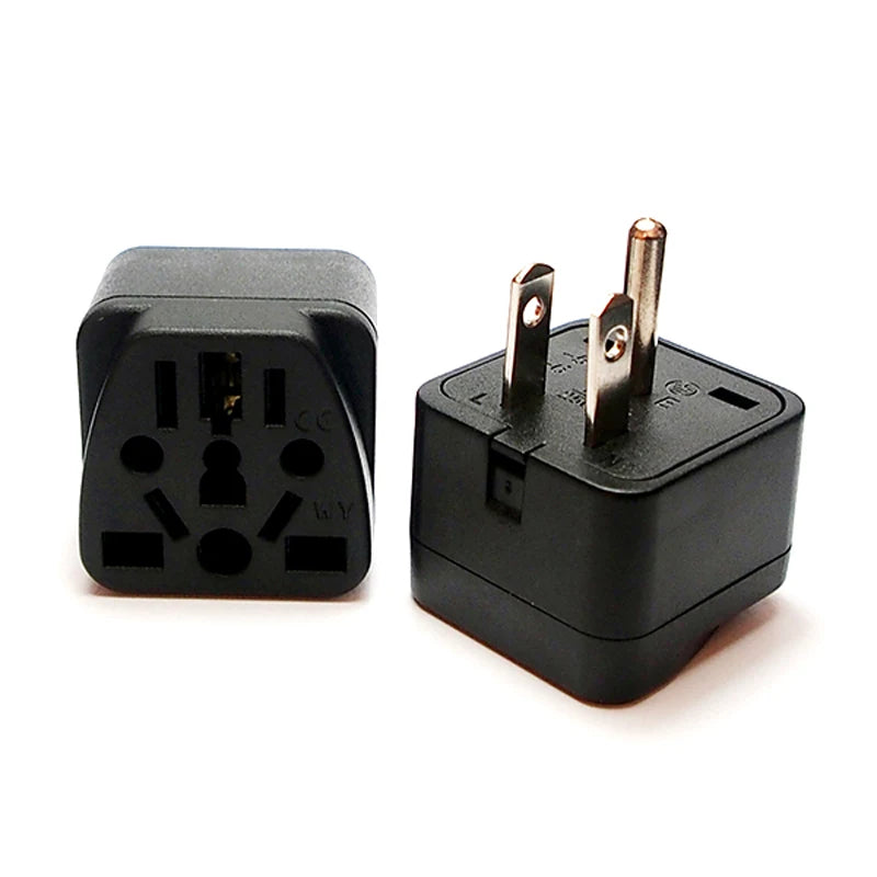 Universal AC Power Adapter – German, Russia, AU, UK, KR, EU to US Type B 10A Travel Converter for USA & Japan