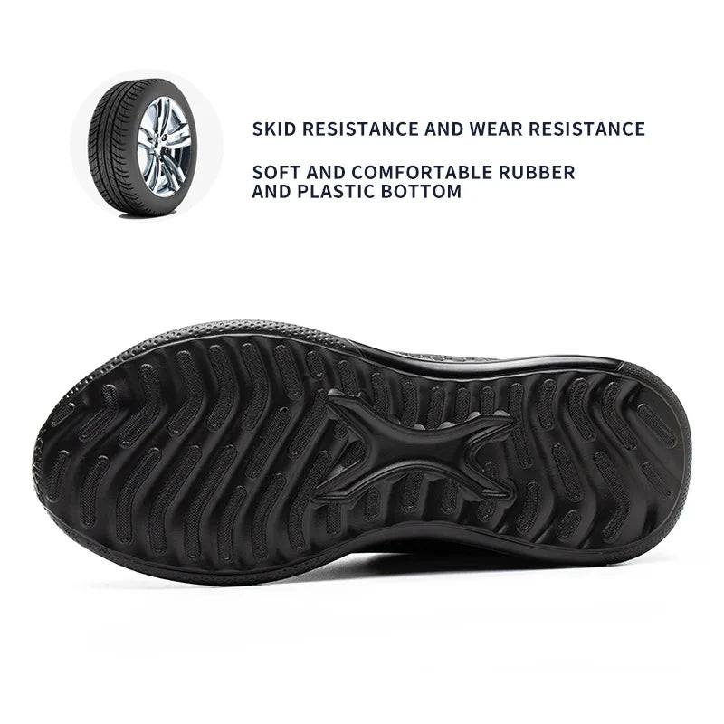 Steel Toe Work Boots – Lightweight Indestructible Safety Shoes for Men & Women, Anti-Puncture Work Sneakers