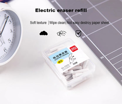 Deli Electric Eraser with Refills – 2.5/5mm Kawaii Kneaded Erasers for Pencils, Office, School & Art Supplies