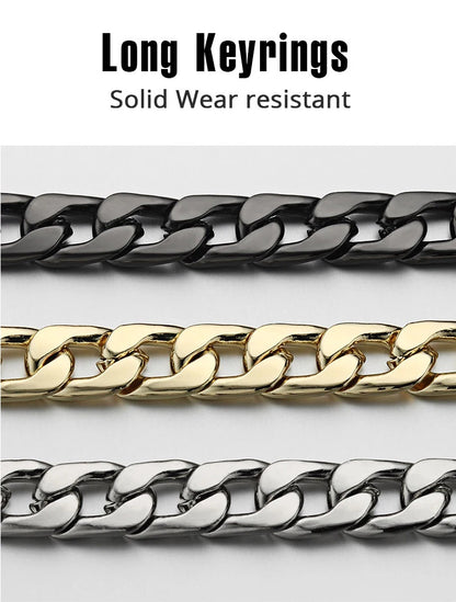 40cm Metal Key Chains – Wallet & Belt Chain for Hipster Pants, Hip Hop, Rock, Punk Street Style, Anti-Lost Keyring for Men (K404)