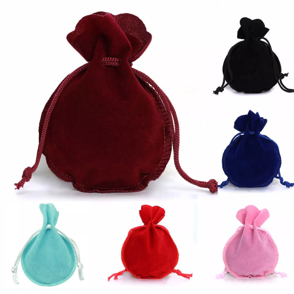 Louleur Velvet Drawstring Bag - Calabash Pouch for Jewelry Packaging, Wedding/Christmas Favor, and Gift Bags