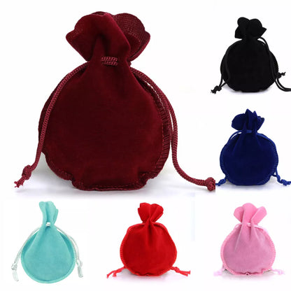 Louleur Velvet Drawstring Bag - Calabash Pouch for Jewelry Packaging, Wedding/Christmas Favor, and Gift Bags