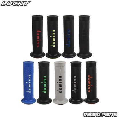7/8" (22/24mm) Gel Rubber Domino Motorcycle Handlebar Grips — Universal for KTM Yamaha Pit Bike Motocross (9 Colors)
