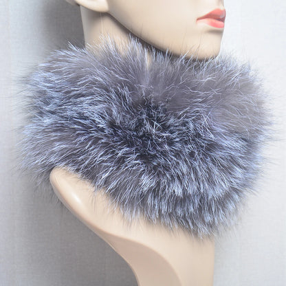 2025 Real Fox Fur Scarf and Headband – Luxury Winter Neck Warmer for Women, 100% Natural Fur, Elastic Ring Muffler