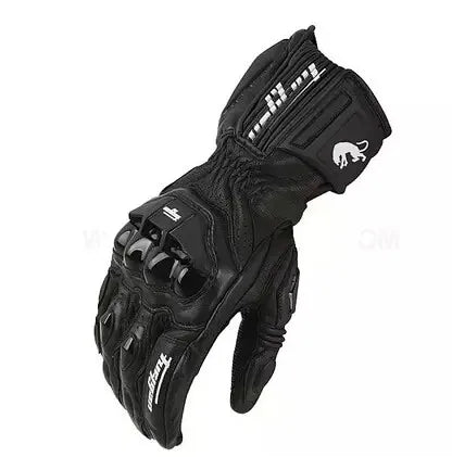 Motorcycle Gloves AFS6 AFS10 AFS18 - Leather Windproof Motocross Mittens with Touch Screen, Men's Protective Motorbike Gloves