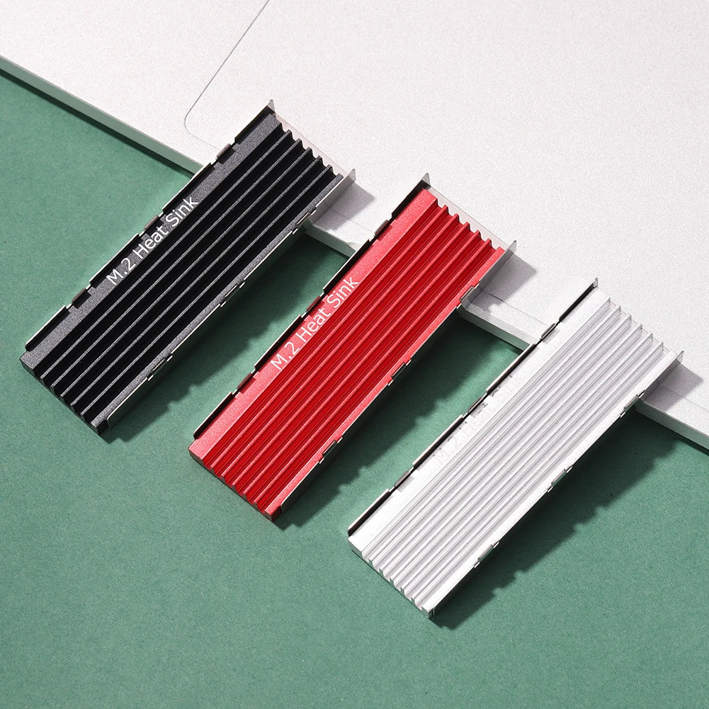 M.2 SSD HeatSink Aluminum Radiator - Thermal Cooling Pad for NVME NGFF M.2 2280 SSD, Desktop PC & PS5