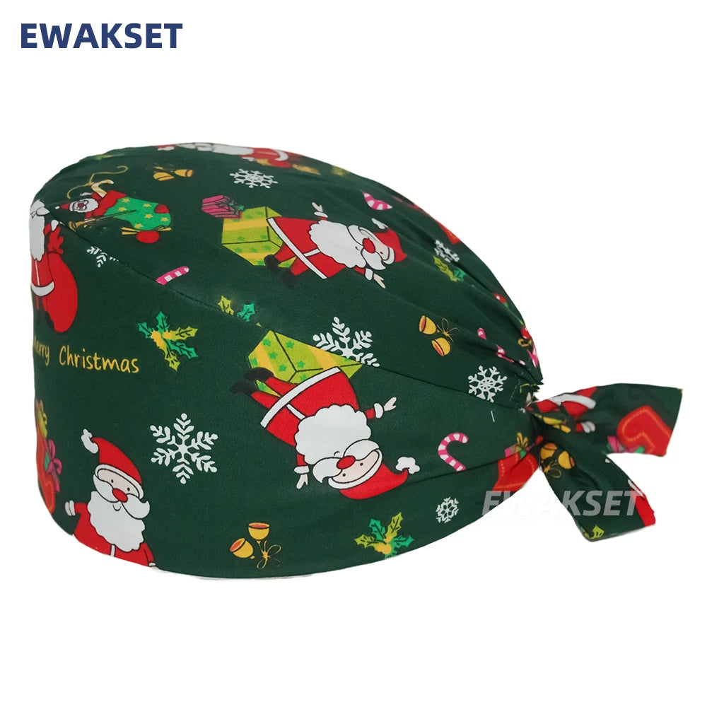 Unisex Soft Scrub Cap – Cartoon Print Surgical Hat for Men and Women, Operating Room Nursing Accessories