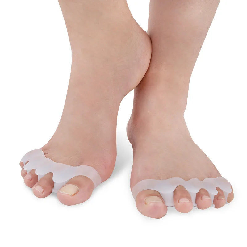 Silicone Finger Toe Protector Set - Separators, Stretchers, Straightener, Bunion Protector - Pain Relief Foot Care in 5 Colors