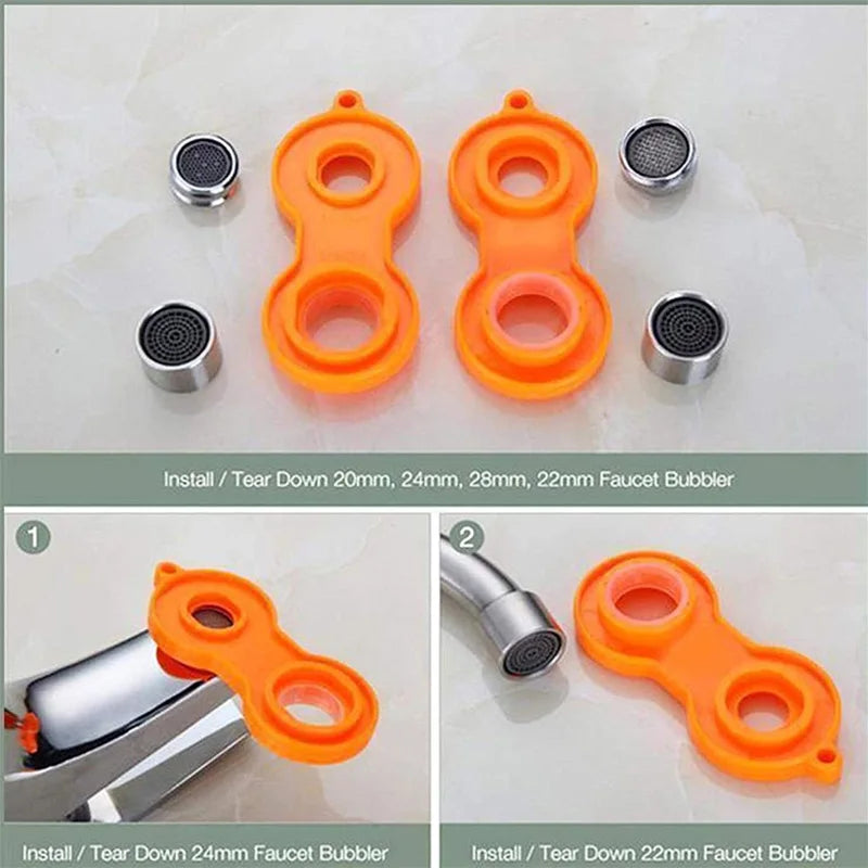 Faucet Bubbler Wrench - Universal Water Outlet Aerator Tool for Nozzle Filter Repair - Replacement Disassembly Spanner