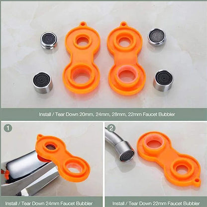 Faucet Bubbler Wrench - Universal Water Outlet Aerator Tool for Nozzle Filter Repair - Replacement Disassembly Spanner