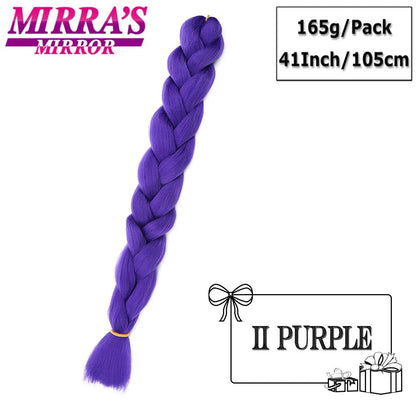 41" Jumbo Braiding Hair Extensions – Purple, Pink & Blue Ombre Synthetic Hair for Box Braids, Wholesale Support