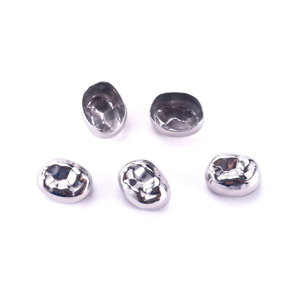5PCS EASYINSMILE Kids Stainless Steel Dental Crowns – Primary Molar Teeth Refill D2-D7