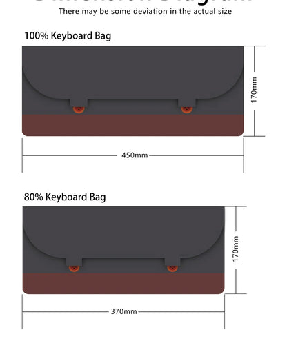 PU Felt Keyboard Carrying Case – Protective Bag for Planck 40%, 60%, 80%, 100%, GH60, XD64, TADA68, TKL 87/104, ANSI, BM60/65/68, Poker Keyboards