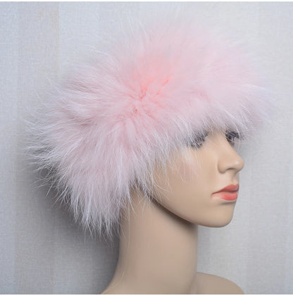 2025 Real Fox Fur Scarf and Headband – Luxury Winter Neck Warmer for Women, 100% Natural Fur, Elastic Ring Muffler