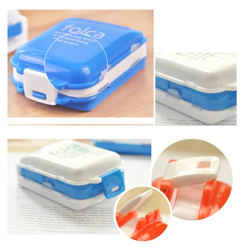 Folding Pill Case – Portable Medicine Organizer, Capsule & Tablet Storage Box, Empty Pillbox Container