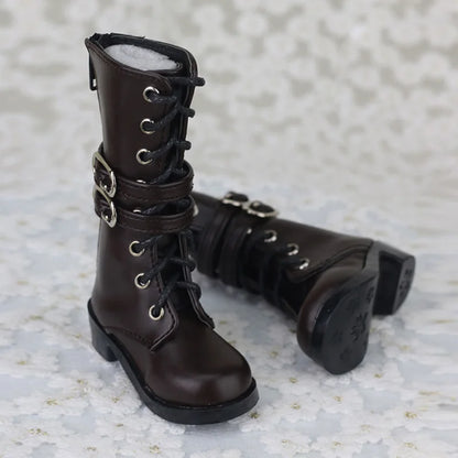 1/4 MSD & 1/3 SD BJD Leather Shoes – Fashion Martin High Boots for Dollfie, DREAM, MID, DK, SOOM, DOD Dolls