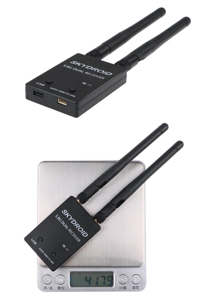 Skydroid 5.8GHz 150CH True Diversity FPV Receiver – UVC OTG for Android Smartphones, Tablets & VR Headsets