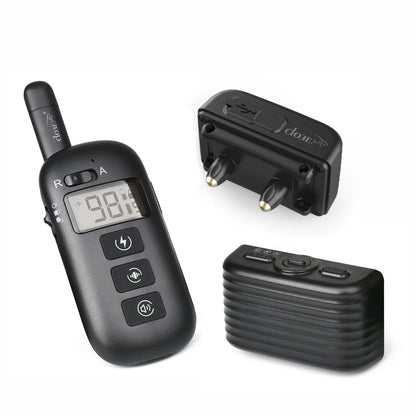 2-in-1 Remote Dog Training & Anti-Bark Collar Rechargeable Waterproof Electric Dog Behavior Control System 600M Range