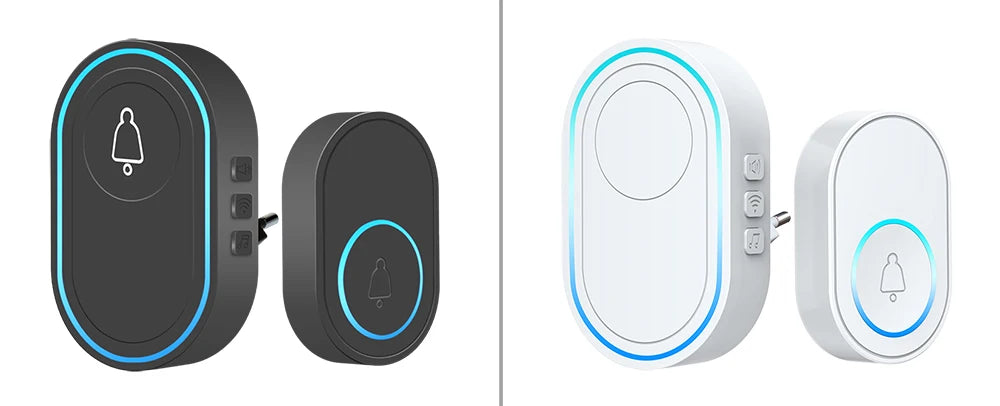 Intelligent Wireless Doorbell – Waterproof Smart Doorbell with 300m Remote Range, EU/UK/US Plug Options, Home Welcome Chime