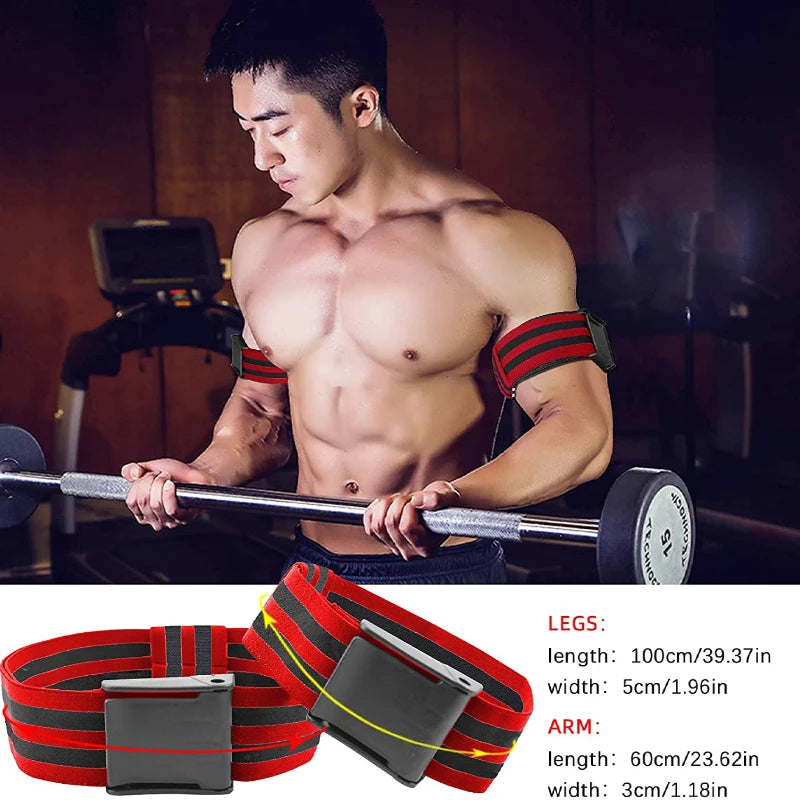 BFR Blood Flow Restriction Bands – Gym Fitness Training Straps for Arms & Legs, Muscle Growth, Bodybuilding & Weightlifting Occlusion Bands