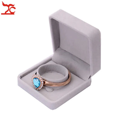Red Velvet Wedding Jewelry Storage Box – Ring, Earrings, Necklace & Bracelet Organizer Gift Case