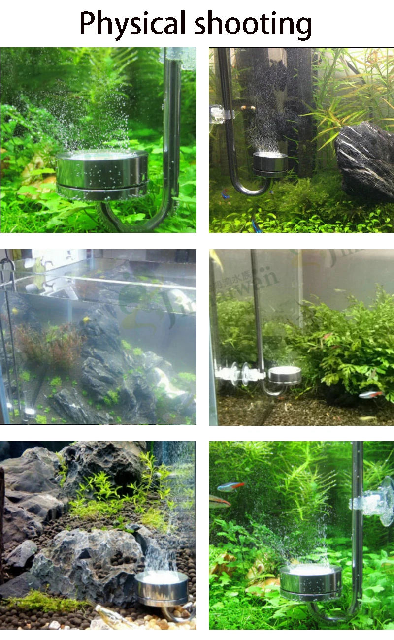 Aquarium CO2 Atomizer System - 304 Stainless Steel Carbon Dioxide Diffuser for Aquatic Plant Growth, 7CM/40CM