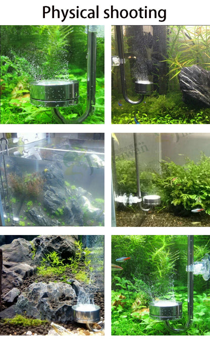 Aquarium CO2 Atomizer System - 304 Stainless Steel Carbon Dioxide Diffuser for Aquatic Plant Growth, 7CM/40CM