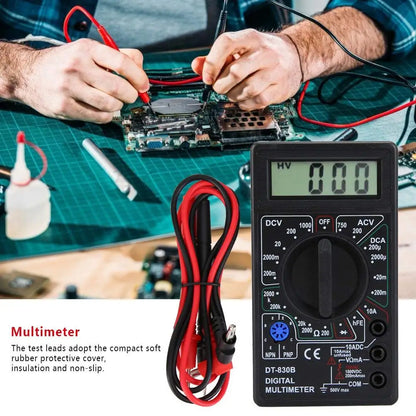 DT830B Digital Multimeter - LCD AC/DC Voltmeter Ammeter Ohm Tester 750/1000V