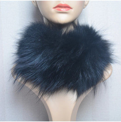 2025 Real Fox Fur Scarf and Headband – Luxury Winter Neck Warmer for Women, 100% Natural Fur, Elastic Ring Muffler