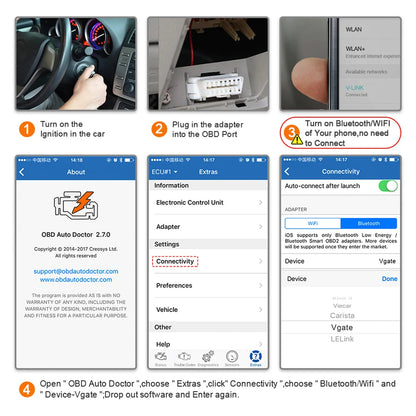 Stay Connected: Vgate iCar2 OBD2 Bluetooth WIFI Car Scanner Tool - ELM327 V2.2 for iOS/Android, Auto Diagnostic Scanner with Advanced Features