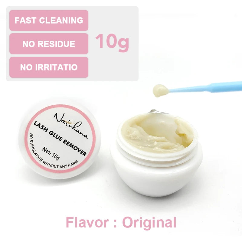 NATUHANA Eyelash Glue Remover - Quick Adhesive Unloading Cream for Eyelashes & Makeup Tools