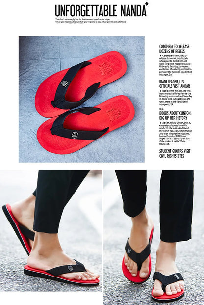 Men's Summer Sandals – High-Quality Anti-Slip Flip Flops, Casual Beach Shoes, Zapatos Hombre Slippers
