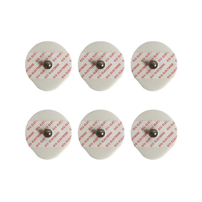 50-Pack Disposable ECG Electrodes — 43×46mm Non-Woven Medical Electrode Pads for EKG Accessories