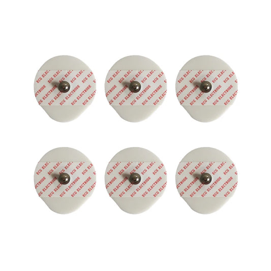 50-Pack Disposable ECG Electrodes — 43×46mm Non-Woven Medical Electrode Pads for EKG Accessories