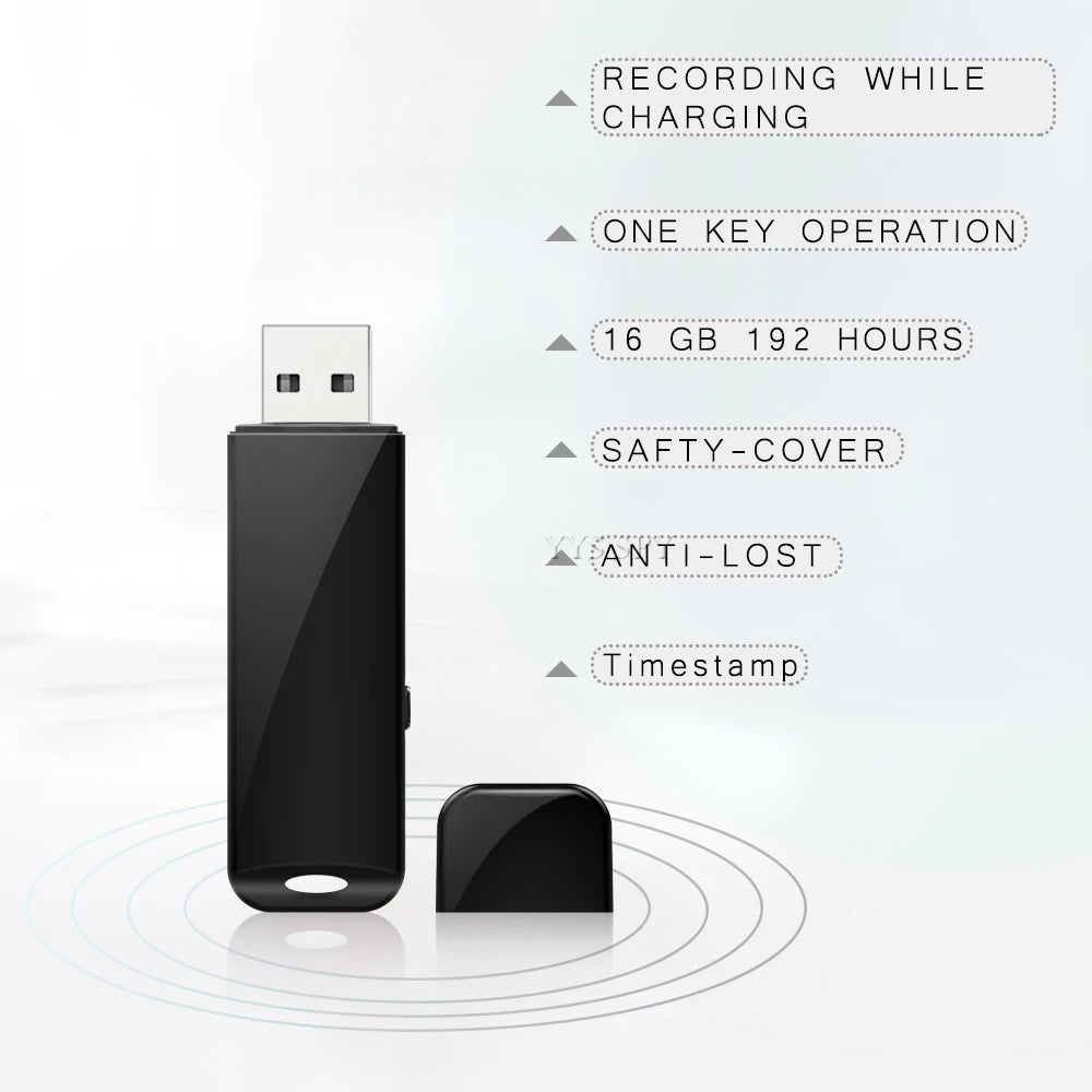 Mini USB Digital Voice Recorder – 20 Hour Portable MP3 Audio Recording Device, Tiny Micro Grabadora de Voz