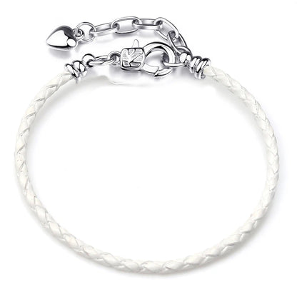 BAOPON 9-Color Leather Charm Bracelet - DIY Chain Jewelry Gift for Women & Girls