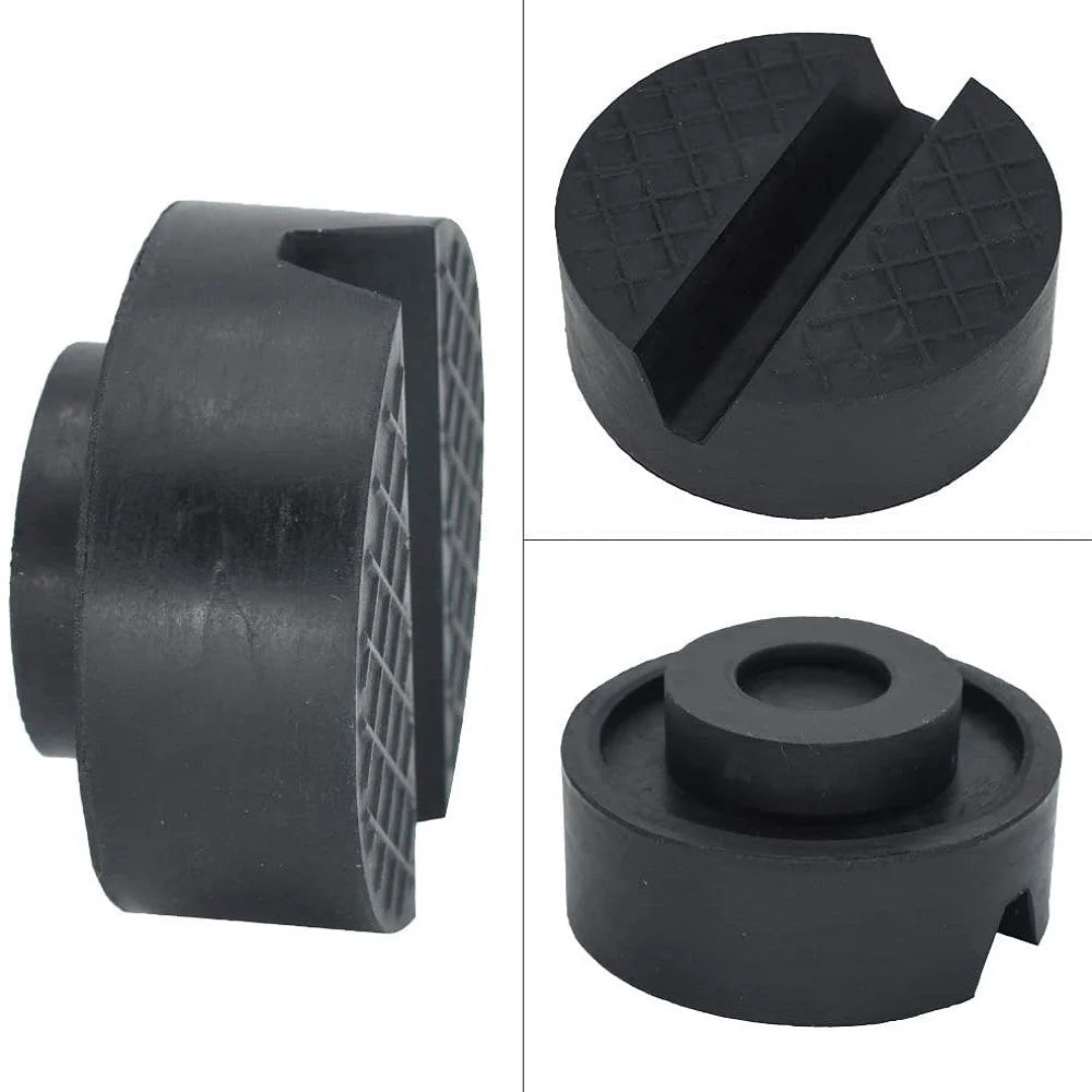 Car Lift Jack Support Stand Rubber Pads - Slotted Floor Frame Rail Adapter and Wheel Dolly Repair Tools for Lexus, Subaru, Fiat, Volvo