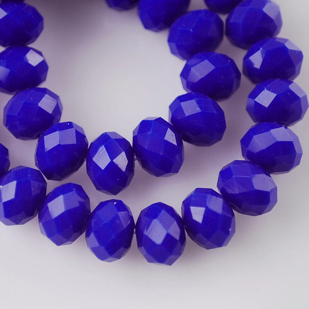 Czech Crystal Spacer Beads - Rondelle Faceted Glass Beads in Multiple Sizes for DIY Jewelry Making Crafts