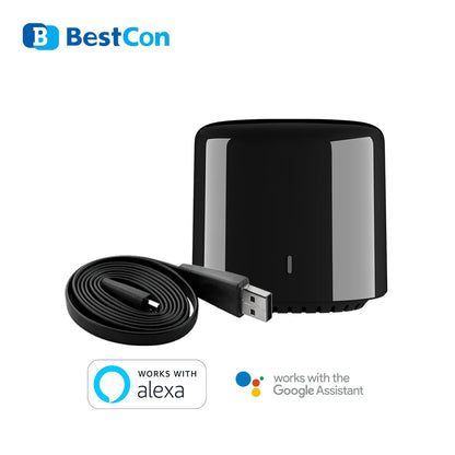 BroadLink RM4 BestCon RM4C Mini Wi-Fi Smart Remote – Voice Control with Google Home & Alexa Smart Hub