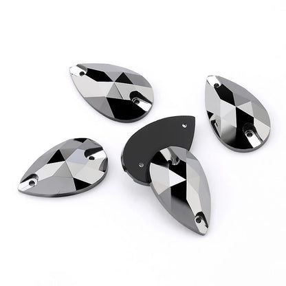 AAAAA Tear Drop Rhinestones — High-Quality Sew-On Stones for Dress, Bag, Garment & Shoe Decoration