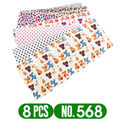 Teramila 7/8 Pcs Patchwork Quilt Fabrics Set - 30x30cm/25x25cm Cotton Sewing Cloth for Needlework and Handmade Projects