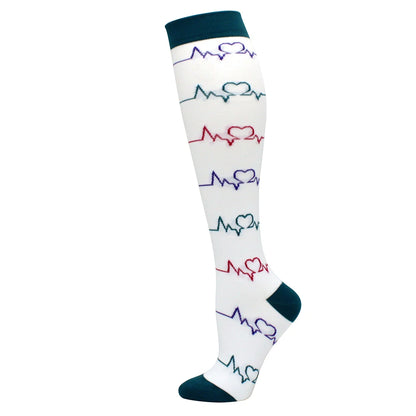 Compression Support Socks for Men & Women – Running Nursing Stockings for Edema, Varicose Veins & Blood Circulation Sports Wear